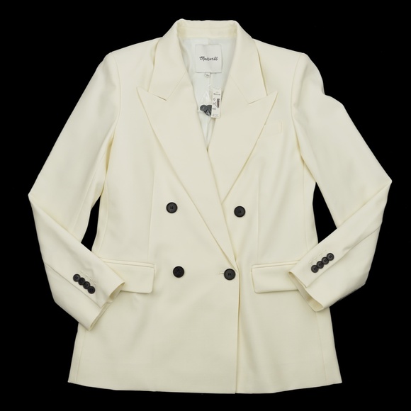 New MADEWELL Size 2 Tuxedo Blazer in Winter White $238 NT118 - Picture 7 of 9